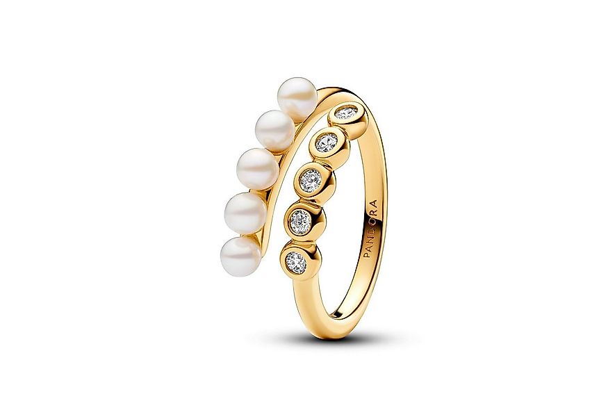 Pandora Silberring Pandora Ring Pearls&Stones 163146C01-54 vergoldet günstig online kaufen