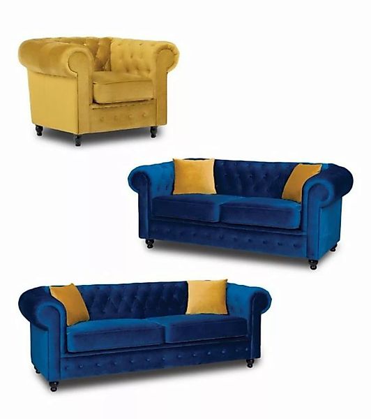 JVmoebel Sofa 3+2+1 Chesterfield Sofagarnitur Couch Möbel Wohnzimmer, Made günstig online kaufen