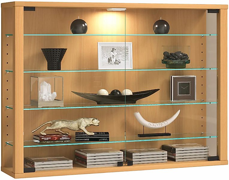 VCM Wandregal "Wandvitrine Hängevitrine Glasvitrine Vitrosa L" 1 Stk. tlg. günstig online kaufen