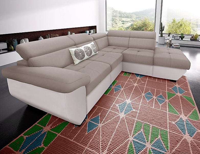 COTTA Ecksofa Speedway L-Form, mit Kopfteilverstellung, günstig online kaufen