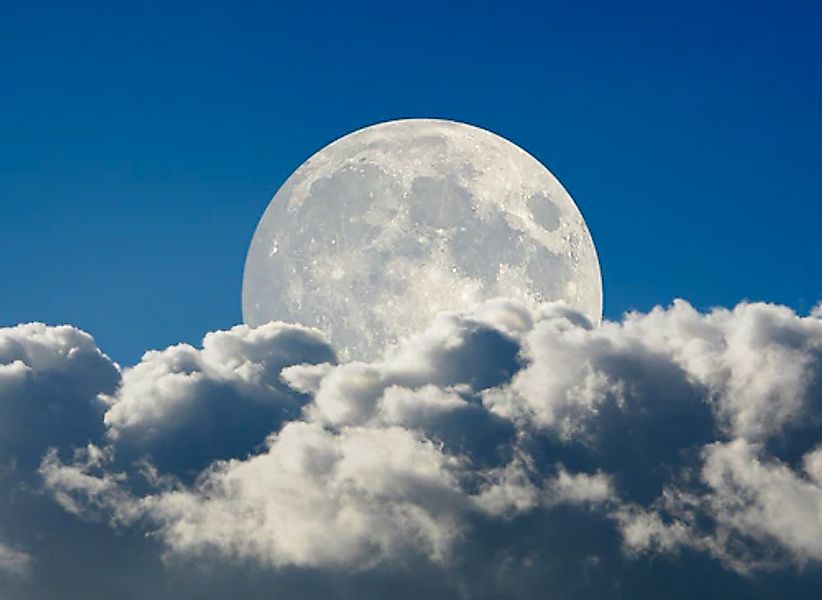 Papermoon Fototapete »Big Moon and Clouds« günstig online kaufen