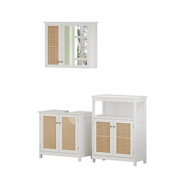 Vicco Badmöbel-Set Rosario Weiß 3-teilig günstig online kaufen