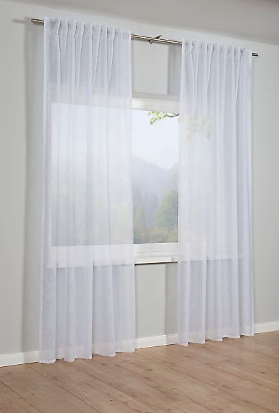 GARDINIA Gardine "Schal mit Gardinenband Ausbrenner Grafik" verdeckte Schla günstig online kaufen