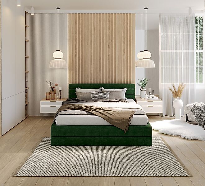 thematys Polsterbett Bett Stauraumbett Velours 90x200, günstig online kaufen