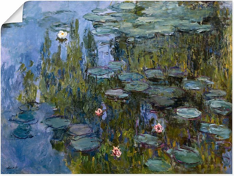 Artland "Seerosen (Nympheas). 1918/1921." Blumen 1 Stk. tlg. als Leinwandbi günstig online kaufen