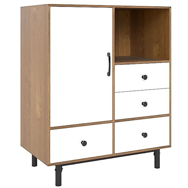 Costway Freistehender Kommode Seitenschrank Weiß 80 x 45.5 x 97.5 cm günstig online kaufen
