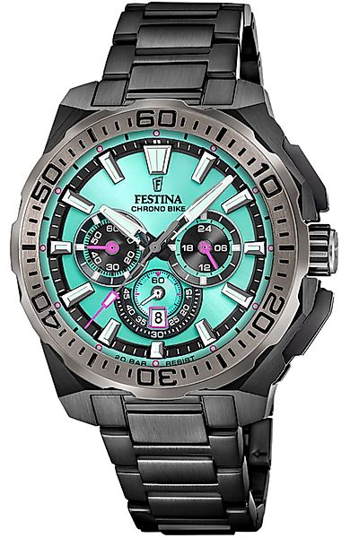 Festina Quarzuhr Chronograph Limited Edition Schwarz/Türkis günstig online kaufen