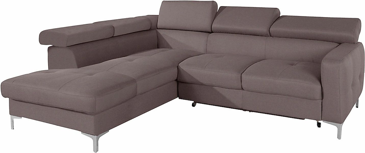 COTTA Ecksofa "Sammy L-Form", mit Kopfteilverstellung, wahlweise mit Bettfu günstig online kaufen