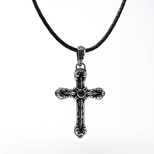 DALMARO Kette mit Anhänger Lederkette Edelstahlkette günstig online kaufen