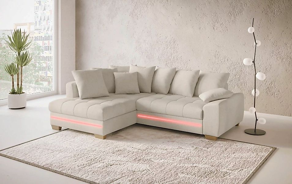 Mr. Couch Ecksofa "Nikita II, L-Form", mit Kaltschaum, RGB-LED Beleuchtung, günstig online kaufen