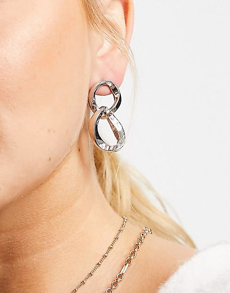 Accessorize – Silberfarbene Ohrringe im Türklopfer-Design günstig online kaufen