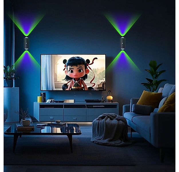 PRIISF LED Dekolicht RGB LED Wandleuchte Innen Dimmbar Wandlampe Wandbeleuc günstig online kaufen