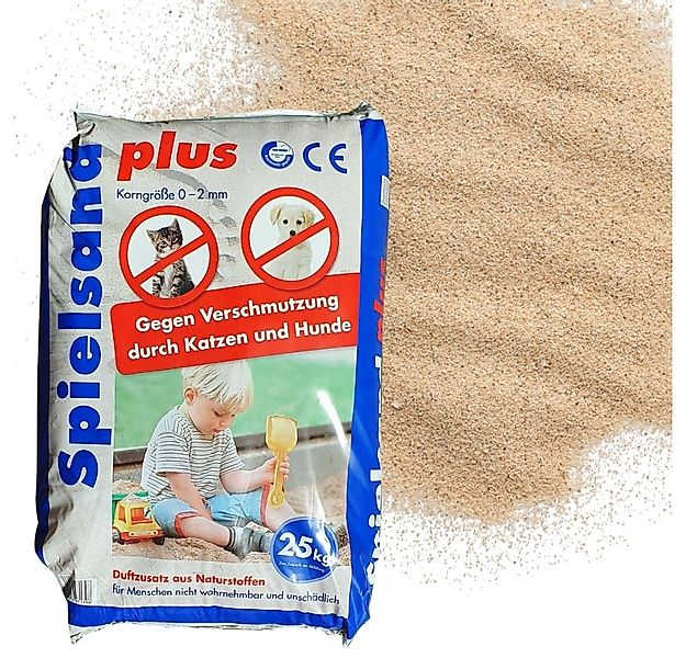 GarPet Spielsand Spielsand Plus 25 Kg 0-2 mm Spielkastensand Sand für Sandk günstig online kaufen