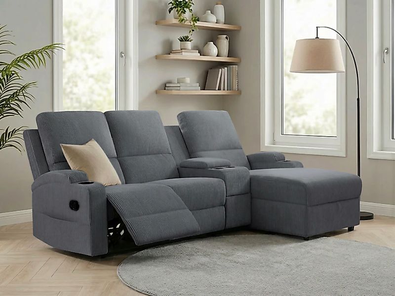 OTTO home Ecksofa "NAPORI Multimediasofa, 3er Kinosessel XXL, L-Form, Cord" günstig online kaufen