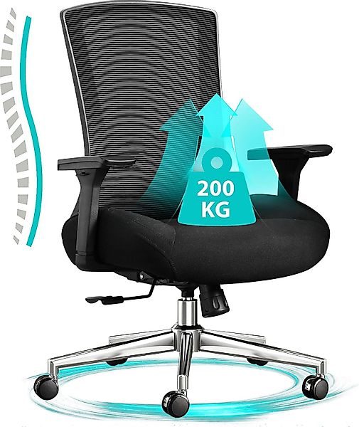 Wenta Bürostuhl Ergonomisch Schreibtischstuhl 200kg Belastbarkeit, günstig online kaufen