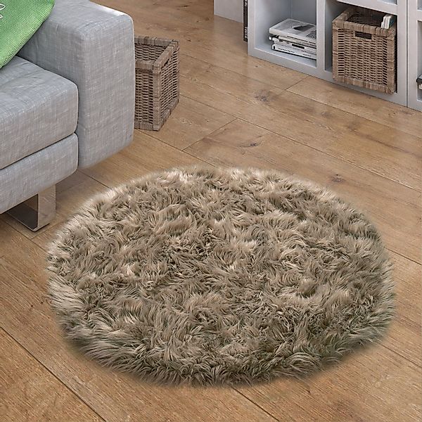 Paco Home Fellteppich »Playa 960«, rund, 64 mm Höhe, Kunstfell, Flokati-Opt günstig online kaufen