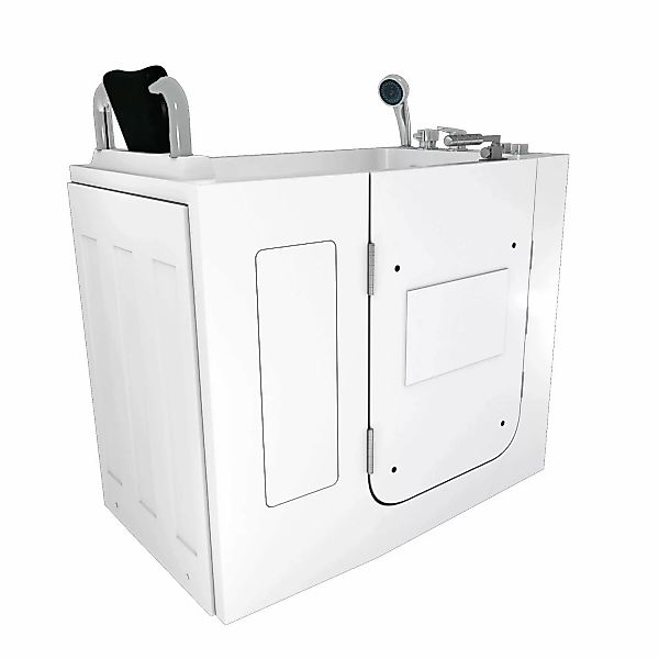 AquaVapore Sitzwanne Whirlpool Badewanne mit Tür S08WP-C-L 110x68cm günstig online kaufen