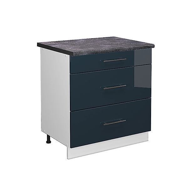 Vicco Herdumbauschrank R-Line, Blau-Grau/Anthrazit, 60 cm ohne Arbeitsplatt günstig online kaufen