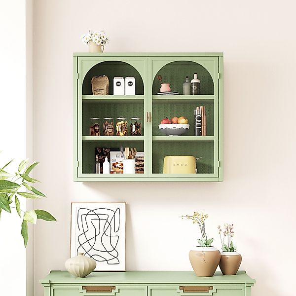Celya Wandhängeschrank Glas-Wandregal,Hängeschrank küche, Zweitüriger Hänge günstig online kaufen