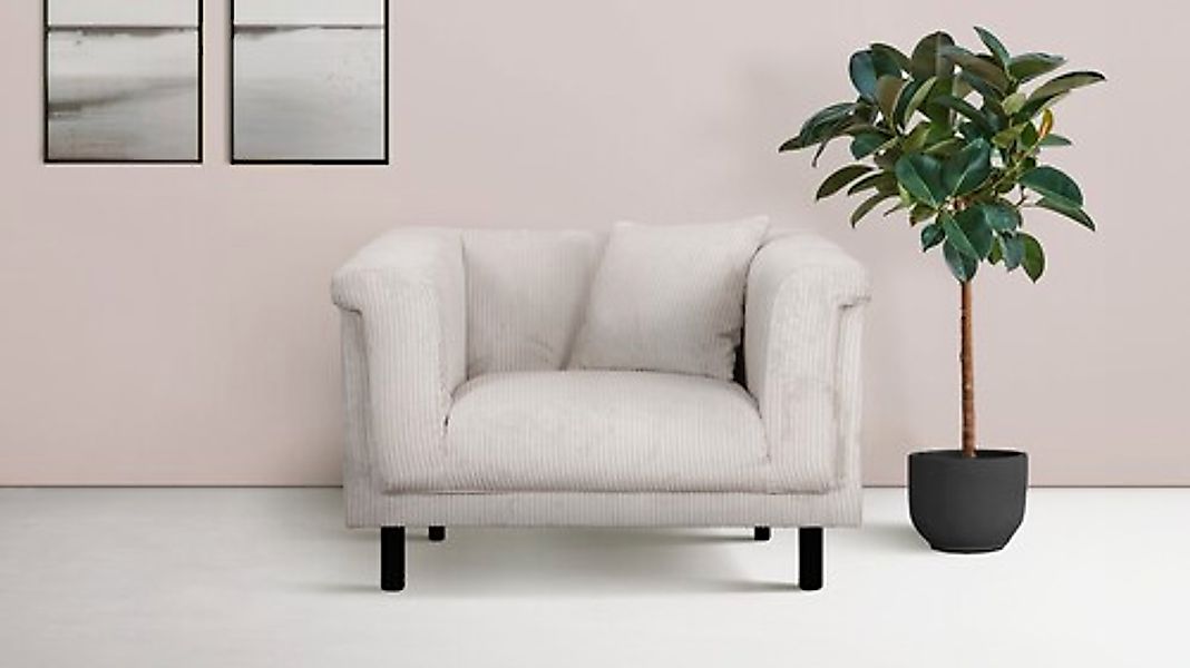 INOSIGN Sessel »AGNIA B/T/H: 100/85/71 cm«, incl. Zierkissen, auch in Cord günstig online kaufen