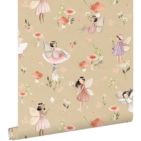 ESTAhome Tapete Elfen Rosa und Grün 50 x 900 cm günstig online kaufen