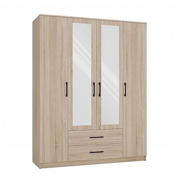 Beautysofa Drehtürenschrank Noah (160 cm Breite modernes Schrank) günstig online kaufen