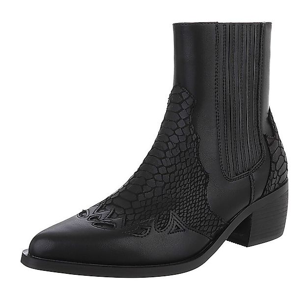 Ital-Design Elegante Stiefeletten mit reptilähnlichem Detail für Damen West günstig online kaufen