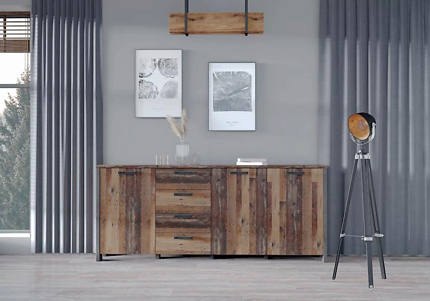 FORTE Sideboard "Clif", Breite ca. 206 cm günstig online kaufen