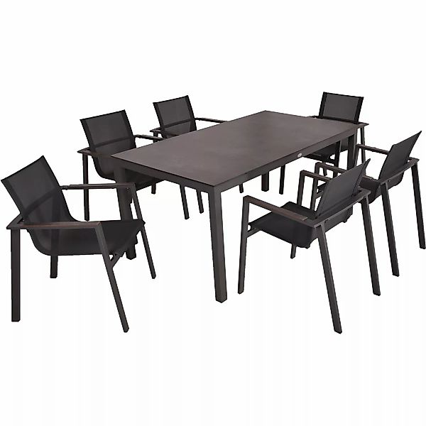 Garden Pleasure Gartenmöbel-Set 03 Sophia 7-teilig Anthrazit günstig online kaufen