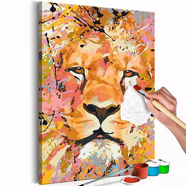 Malen Nach Zahlen - Watchful Lion günstig online kaufen