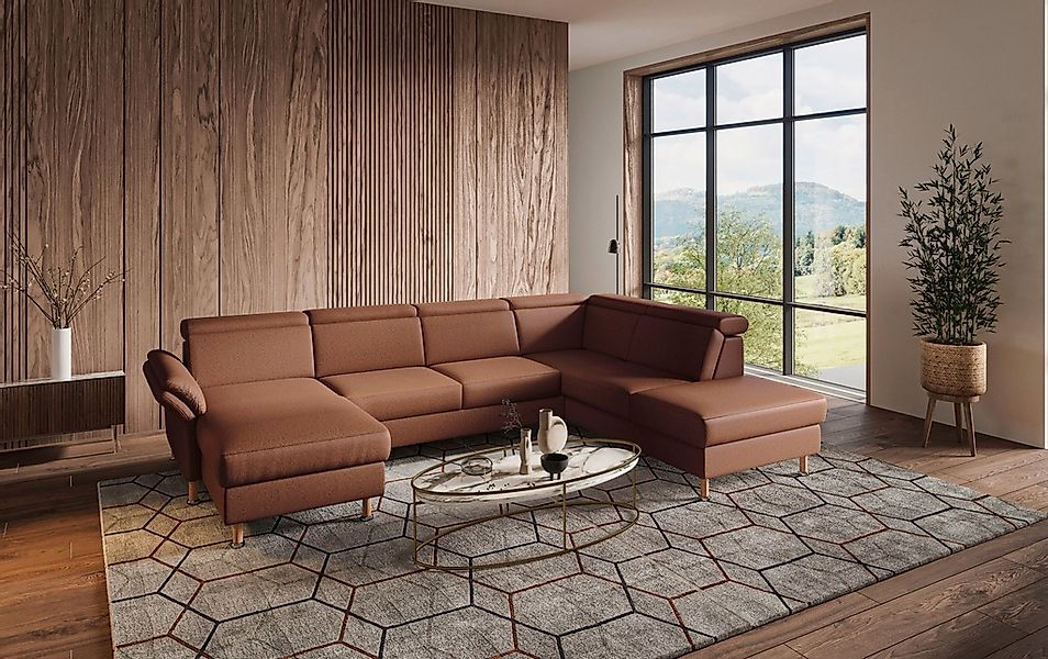 Home affaire Wohnlandschaft "Calypso U-Form" wahlweise mit motorischer Rela günstig online kaufen