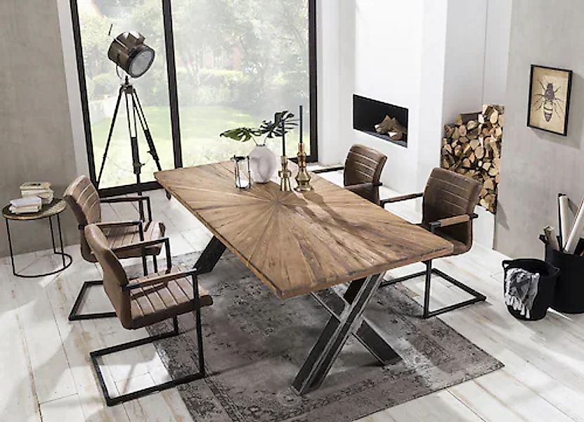 SIT Esstisch »Romanteaka«, mit sonnenförmig gemusterter Tischplatte, Shabby günstig online kaufen