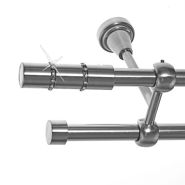 BASIT Gardinenstange Rohr Edelstahloptik 16 mm günstig online kaufen