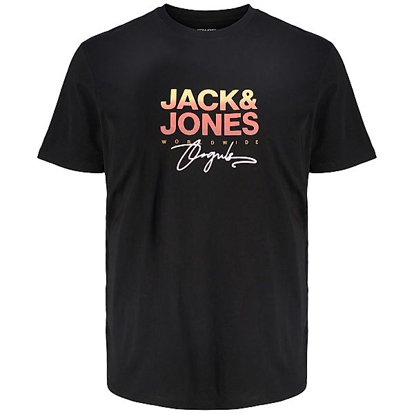 Jack&Jones T-Shirt mit Label-Print Farbe schwarz Größe: 4XL günstig online kaufen