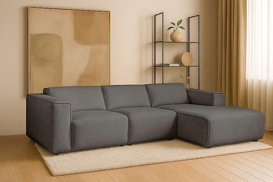 andas Ecksofa "Noord mit Kedernaht, Breite 281 cm, L-Form" Cord, Struktur, günstig online kaufen