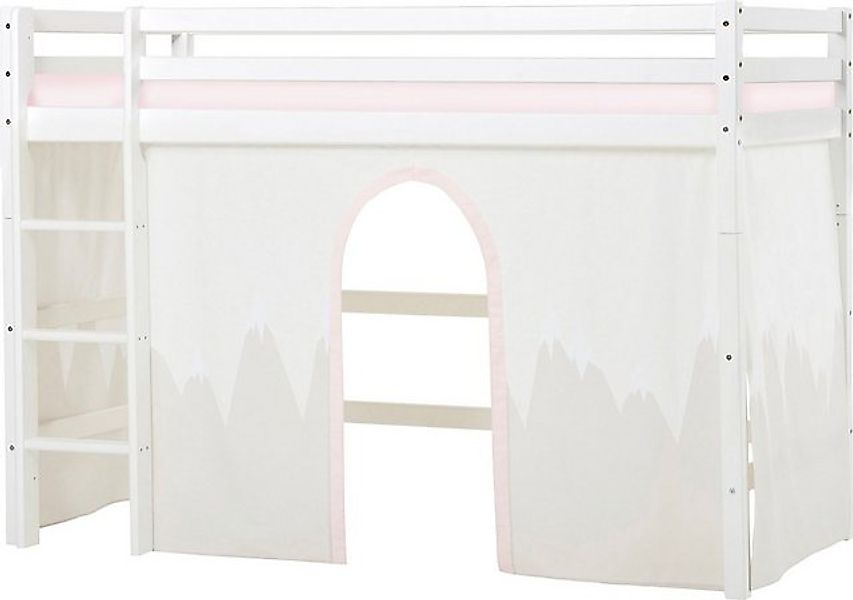 Hoppekids Hochbett "Winter Wonderland" 90x200cm mit Vorhang & Matratze", (S günstig online kaufen