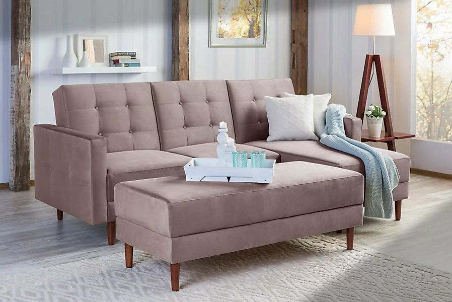 Max Winzer® Sofa Easy Relax, Funktionssofa mit Hocker Samt günstig online kaufen
