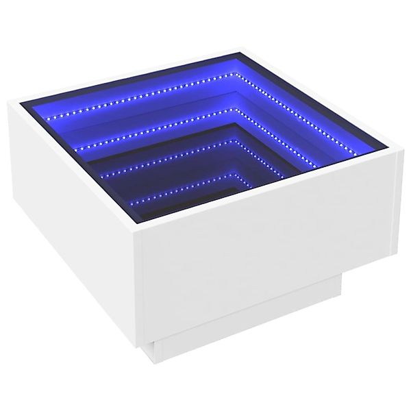 vidaXL LED-Couchtisch Weiß 50x50x30 cm Holzwerkstoff 847504 günstig online kaufen