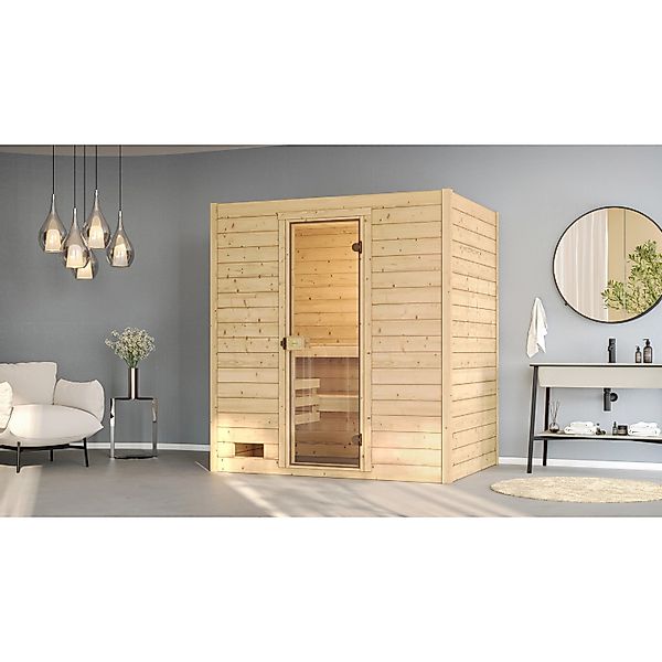 Weka Massivholzsauna Valida 2 Sparset 7,5 kW OS Glastür günstig online kaufen