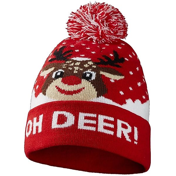 dressforfun Bommelmütze Rentier-Mütze mit Schriftzug günstig online kaufen