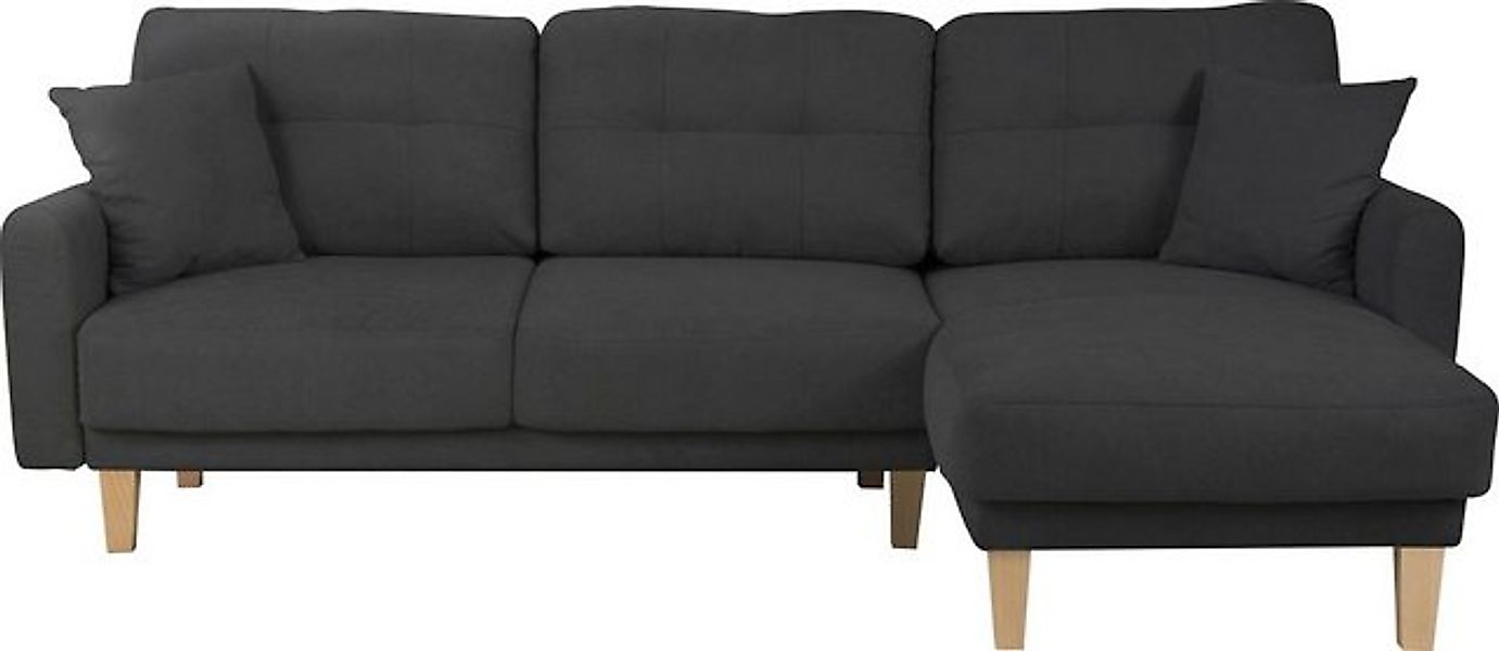 Home affaire Ecksofa "Triplo, Zierkissen, Schlaffunktion, B/T/H: 234/164/89 günstig online kaufen