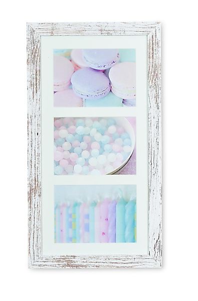 Levandeo® Bilderrahmen Collage, Bilderrahmen 28x50cm Weiß günstig online kaufen