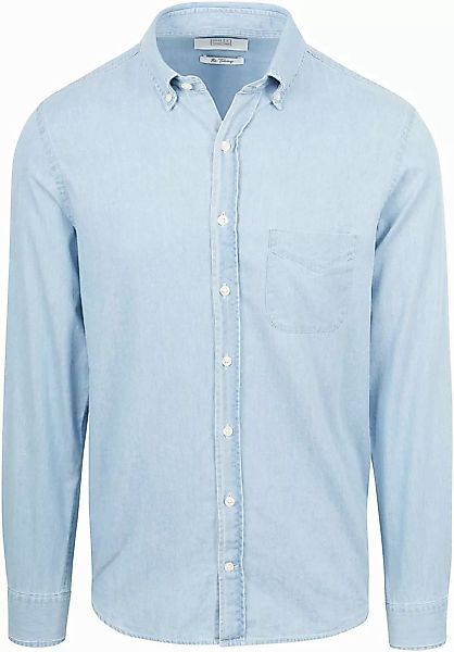 King Essentials The Tommy Denim Hemd Chambray Hellblau - Größe S günstig online kaufen