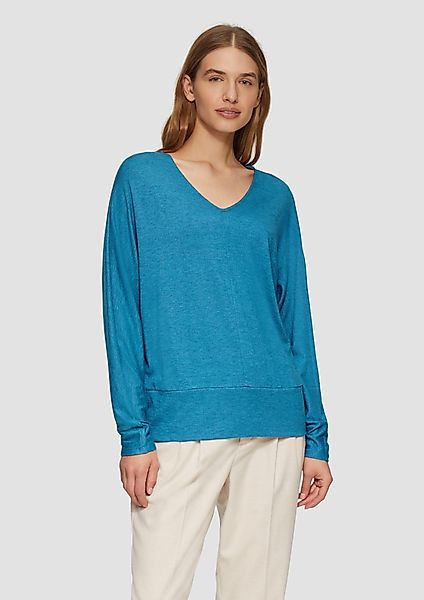 s.Oliver Langarmshirt Langarmshirt mit Fledermausärmeln und günstig online kaufen