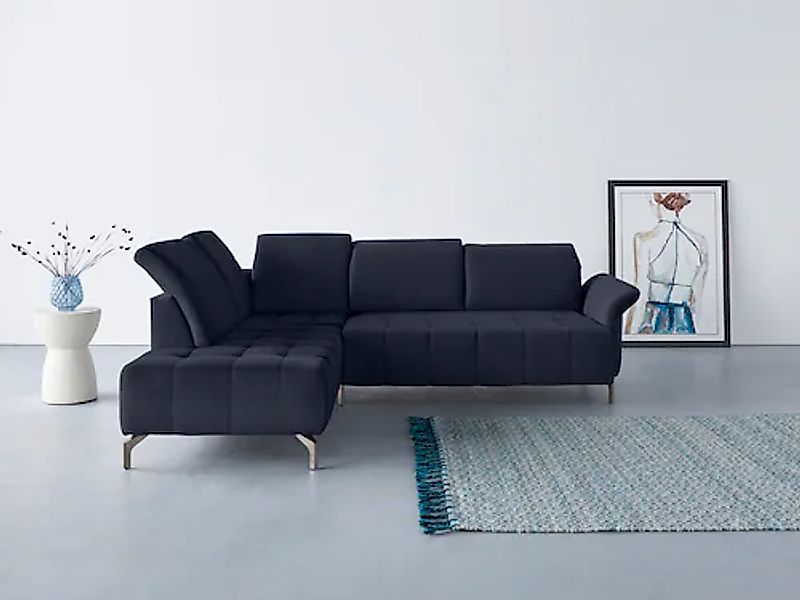 Home affaire Ecksofa »Fresh L-Form« Federkern, wahlweise Kopfteilverstellun günstig online kaufen
