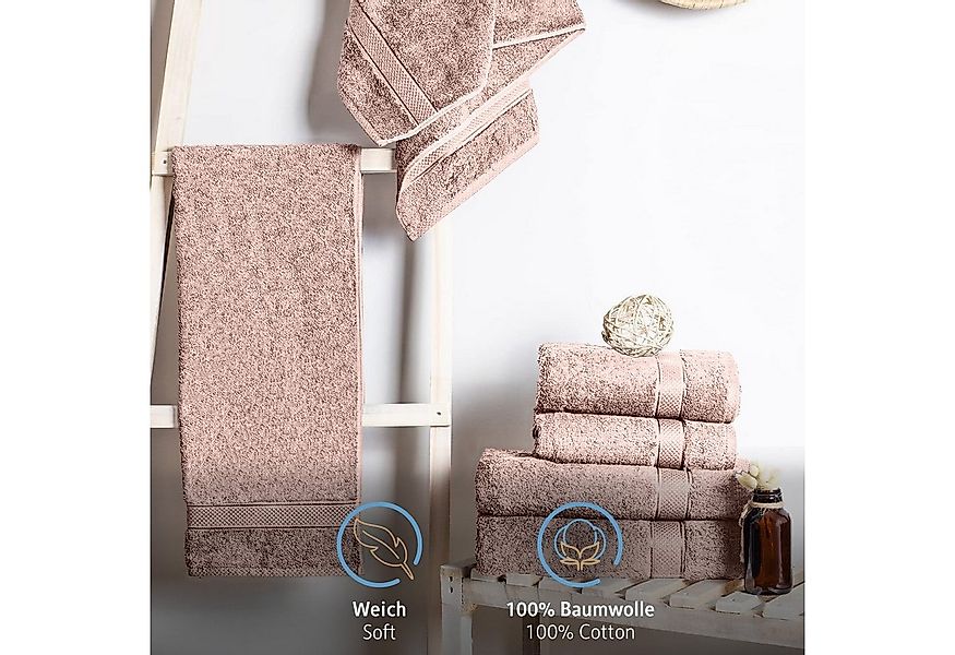 Komfortec Handtuch Set Handtuch Set 100% Baumwolle, 4&6 Teilig, Handtücher günstig online kaufen