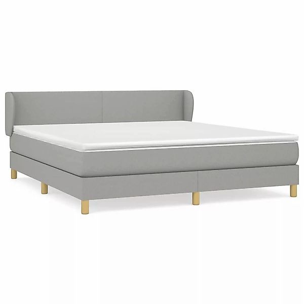 vidaXL Boxspringbett mit Matratze Hellgrau 180x200 cm Stoff1396969 günstig online kaufen