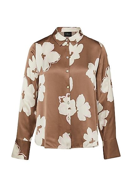 s.Oliver Langarmbluse Bluse Longbluse aus Satin mit All-over-Print günstig online kaufen