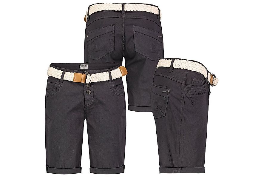 Stitch & Soul Bermudas Damen Short Bermuda kurze Hose Sommer Chino Stoff Ho günstig online kaufen