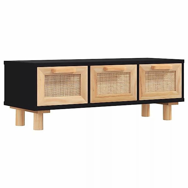 vidaXL Couchtisch Schwarz 80x40x30 cm Holzwerkstoff Massivholz Kiefer Model günstig online kaufen